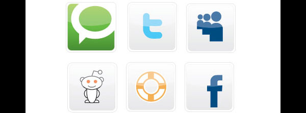 Vecteurs gratuits – 20 icônes de signets sociaux gratuites