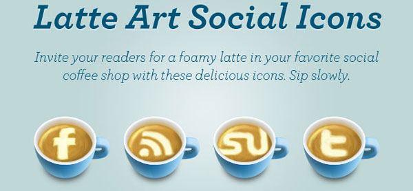 Icônes sociales de l'art latte