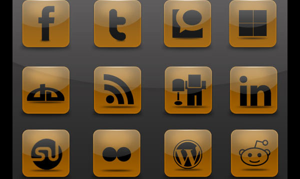 Icônes gratuites et exclusives : Brown Social Icon Pack