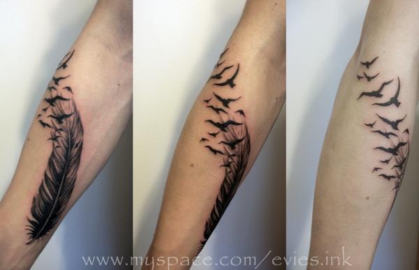 Tatouage De Volée D'oiseaux