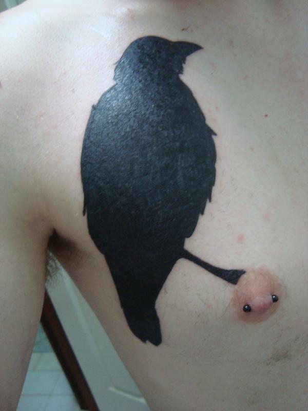 Tatouage Corbeau Noir