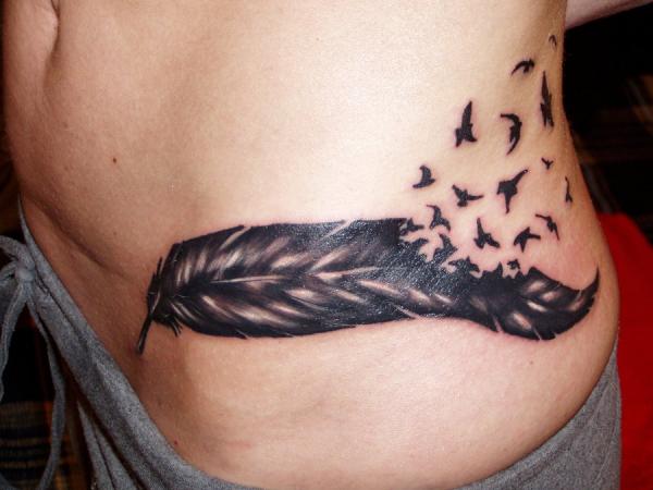 Tatouage Plume Et Oiseaux