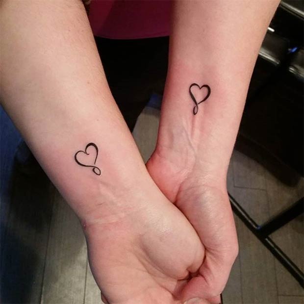 Μικρά Infinity Heart Tattoos