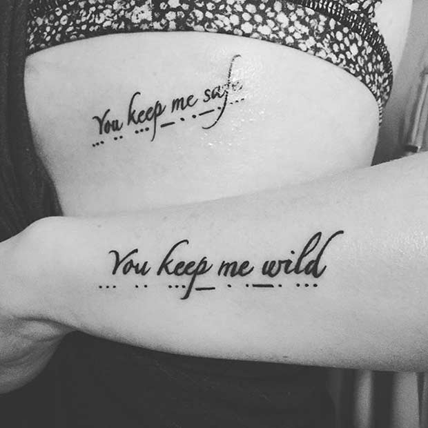 You Keep Me Safe Sister Tattoos Idea