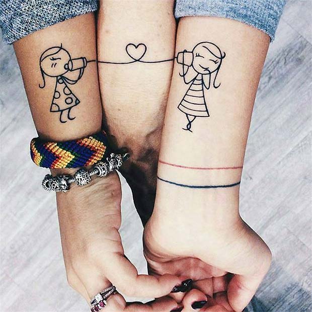 Tatouages ​​De Soeurs Mignonnes