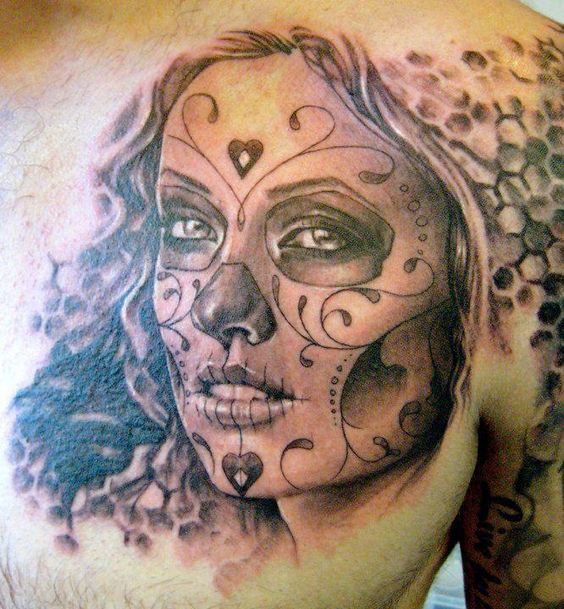 Dia De Los Muertos jour des tatouages ​​​​morts