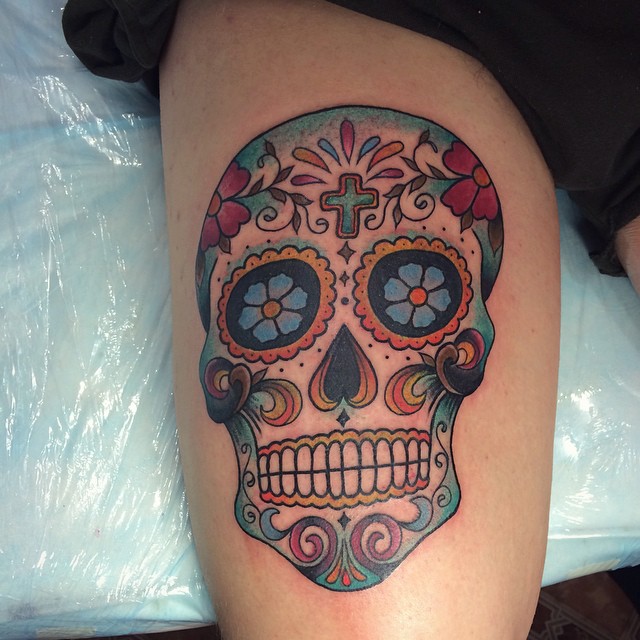 Le tatouage du jour des morts Calavera