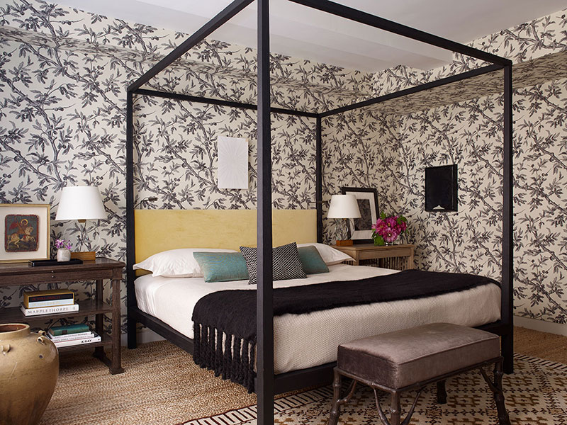 спалня в интериорна снимка в американски стил