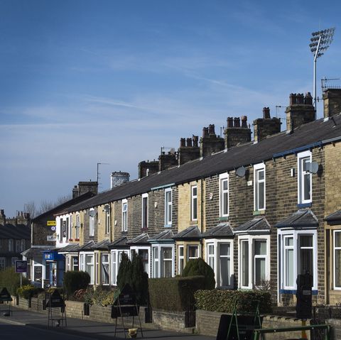 ברנלי, אנגליה 23 בפברואר מבט כללי על הבתים המדורגים לקראת משחק ליגת העל בין ברנלי לטוטנהאם הוטספור על טורף מור ב -23 בפברואר 2019 בברנלי, בריטניה צילום על ידי סימון סטאקפולוף.