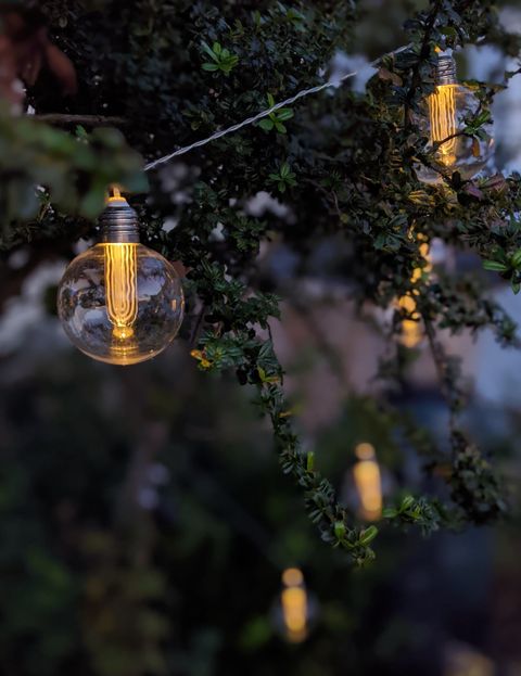 guirlandes lumineuses solaires extérieures de style edison