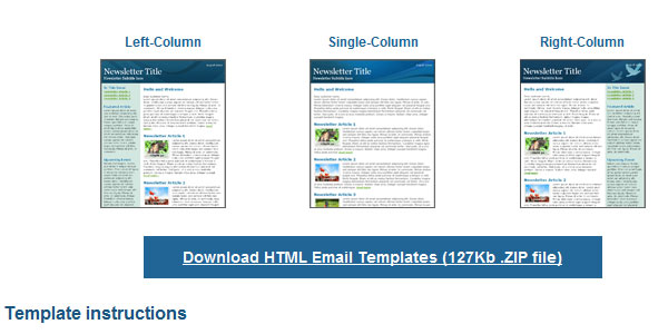 Modèles d'e-mails HTML gratuits