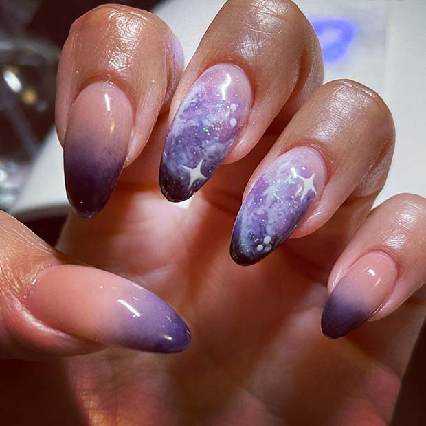 Out Of This World Ombre Nails