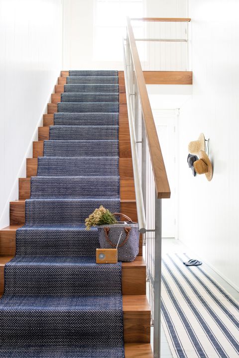 Dash & amp; Albert Europe - Herringbone Indigo Cotton Rug (ως Stair Runner)