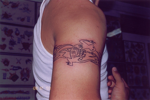 Tribal Art Lizard Tattoo