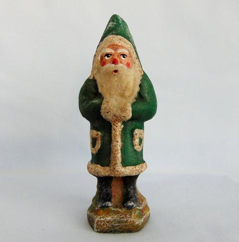 rare ornement de noël en papier mâché allemand antique, etsy﻿