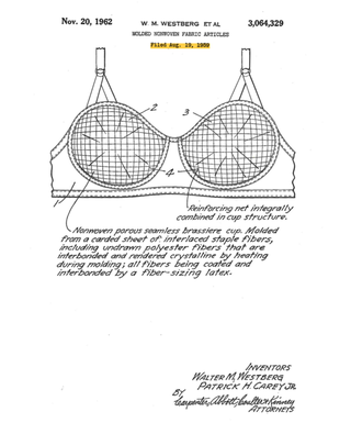 brevet pour article en tissu non tissé moulé