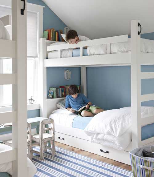 детска стая за момче в сини цветове