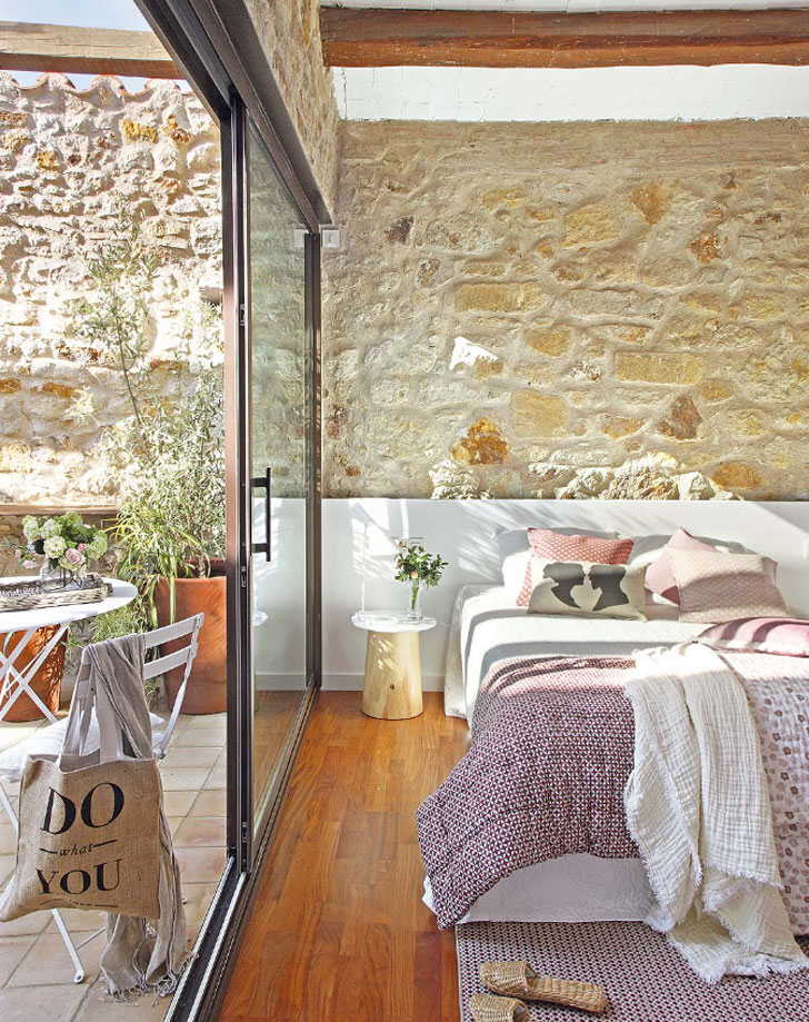спалня в средиземноморски стил - снимка