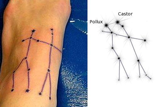 Τατουάζ Gemini Constellation