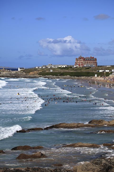 Fistral surfing beach, Newquay Town Cornwall County England, Ηνωμένο Βασίλειο